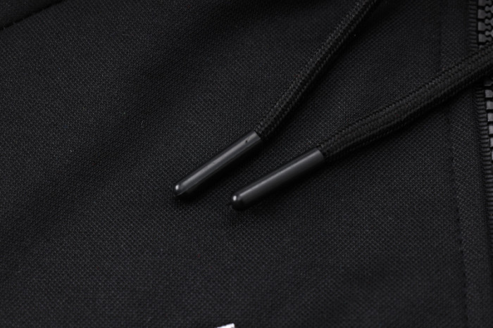 24-25 BAR Black Hoodie Half Pull Tracksuit #F562半拉连帽