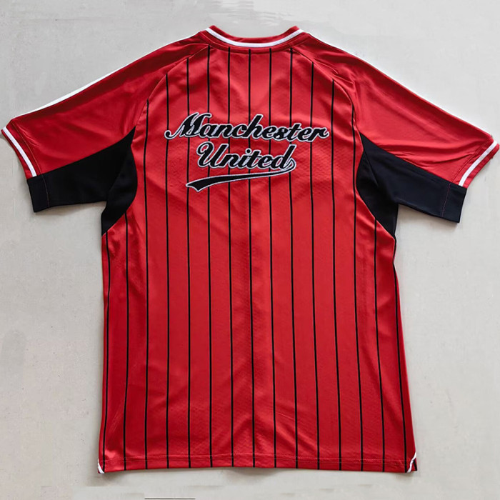 25-26 Man Utd Red Casual Edition Baseball Jersey