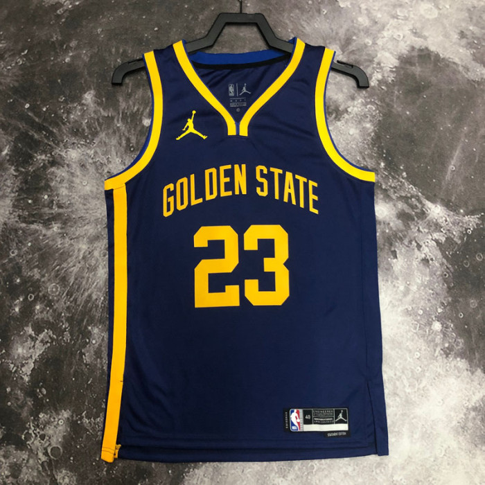22-23 WARRIORS GREEN #23 Royal blue Top Quality Hot Pressing NBA Jersey (Trapeze Edition)