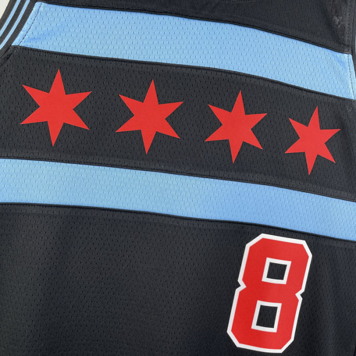 2019 BULLS LAVINE #8 Black City Edition Top Quality Hot Pressing NBA Retro Jersey