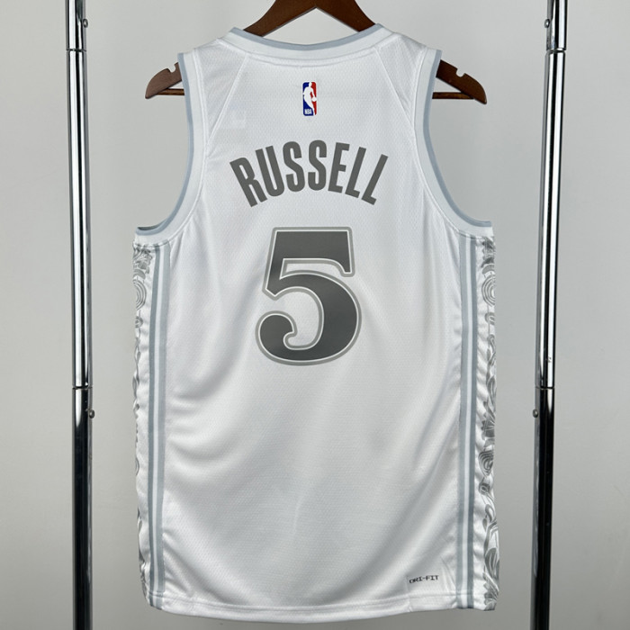 2024-25 Dallas Mavericks RUSSELL #5 White CityEdition Top Quality Hot Pressing NBA Jersey