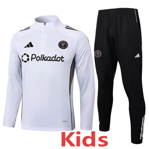 2025-26 Inter Miami White Kids Half Pull Tracksuit#E2529(童装)(半拉链