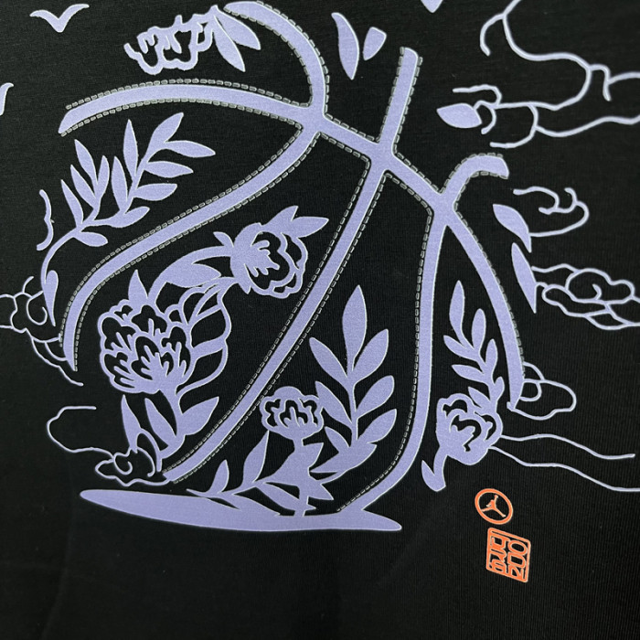 T121 Jordan Black High Quality Casual T-Shirt
