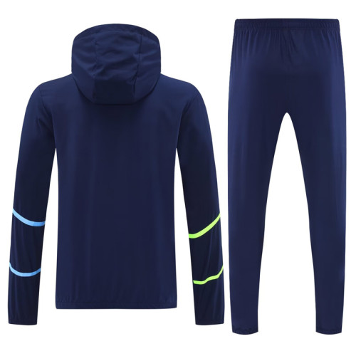 2025-26 Man City Royal blue Hoodie Jacket Tracksuit