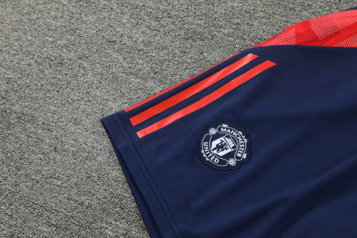 24-25 Man Utd BlueTank top and shorts suit