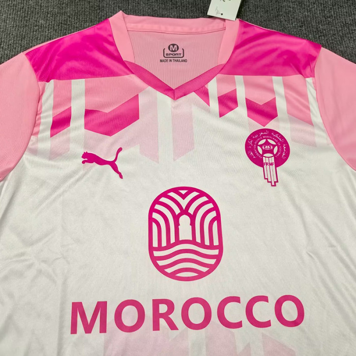 2025-26 Morocco Pink White Special Edition Trainingshirts (英文)
