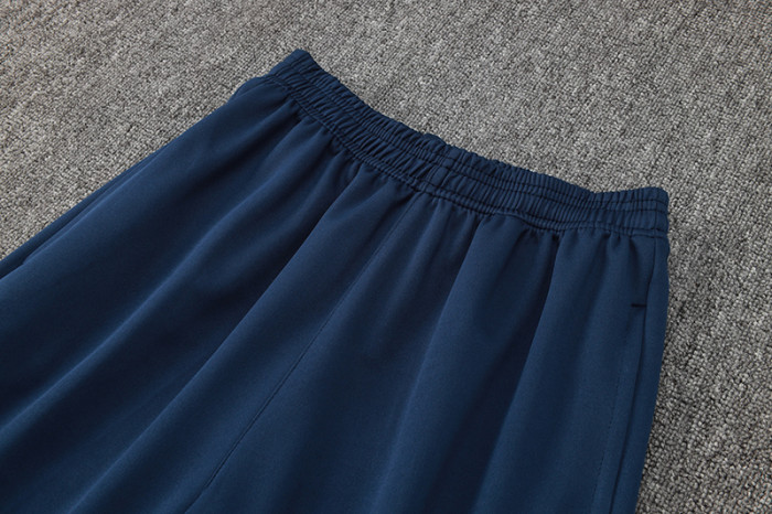 2024 NK Royal Blue Half Pull Tracksuit #05(半拉链)(红色领)