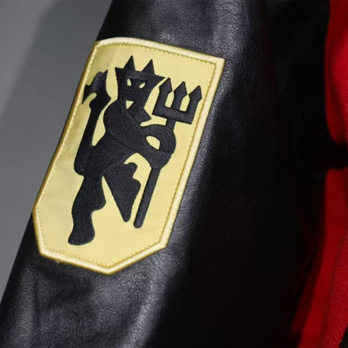 2025-26 Manchester United Red Cotton Baseball Jacket