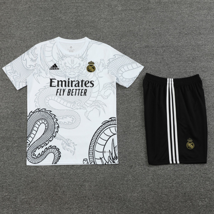 24-25 RMA White Training Short Suit #龙