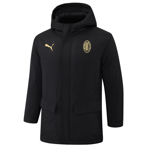 24-25 ACM Black Hooded Windbreaker Fabric Cotton Coat #G253(黄标)