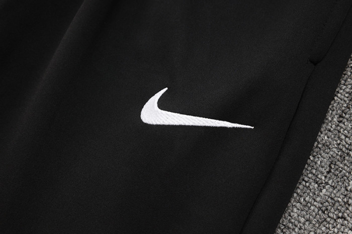 24-25 France Black Kids Half Pull Tracksuit (童装)(半拉链)