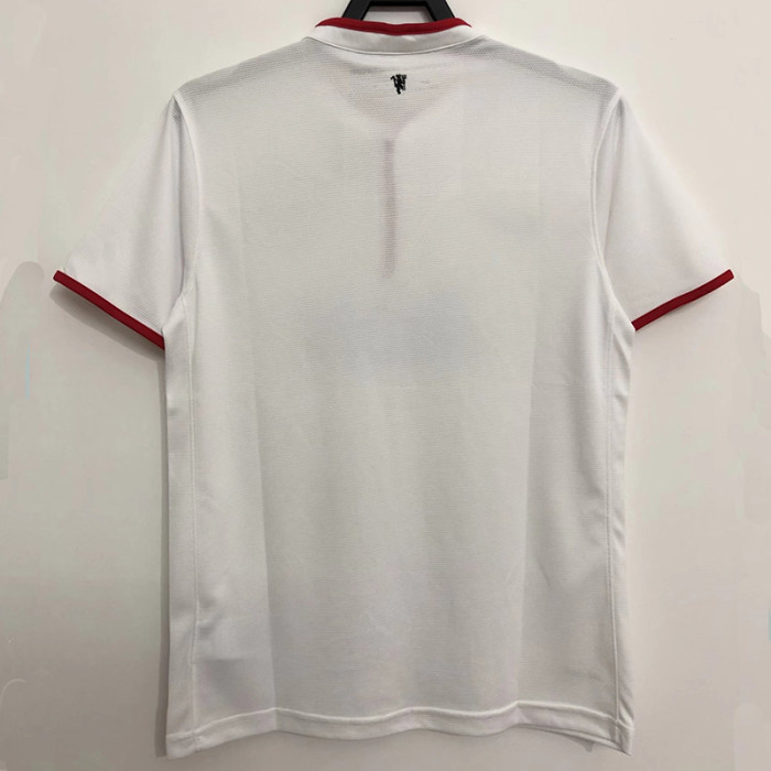 2012-2013 Man Utd Away White Retro Soccer Jersey