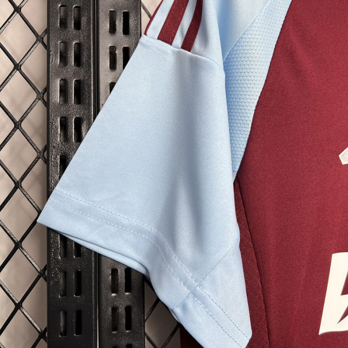 24-25 Aston Villa Home Fans Soccer Jersey