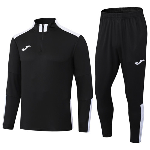 2025 JOM Black Half Pull Tracksuit (半拉链)