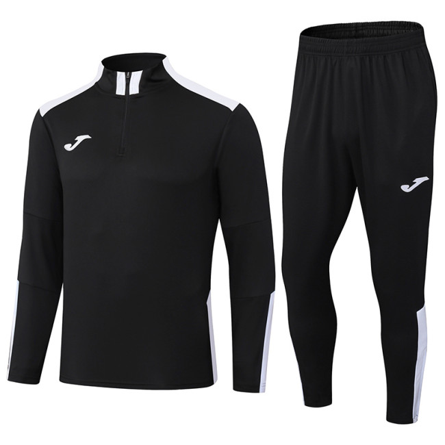 2025 JOM Black Half Pull Tracksuit (半拉链)