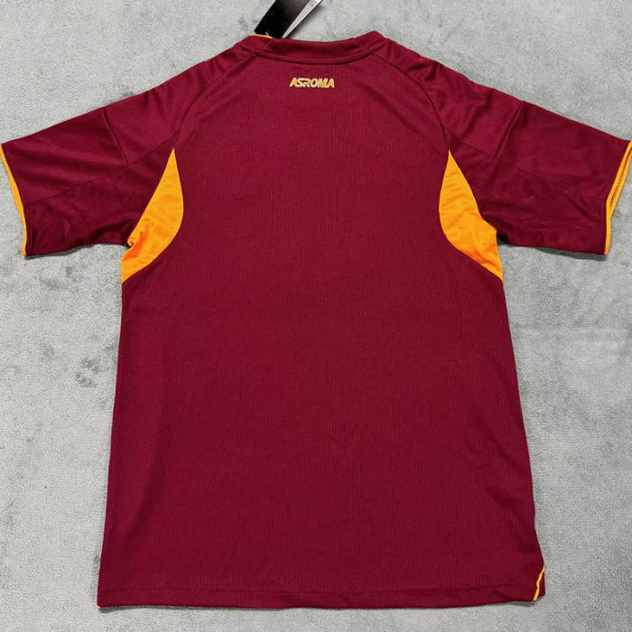 25-26 Roma Home Fans Soccer Jersey(前广告)