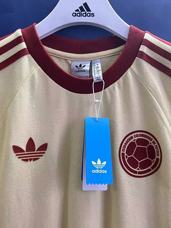 2024 Colombia Yellow Casual Retro Edition T-Shirts (High Quality)