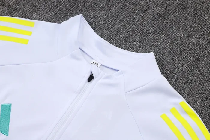 25-26 JUV White Half Pull Tracksuit (半拉链)