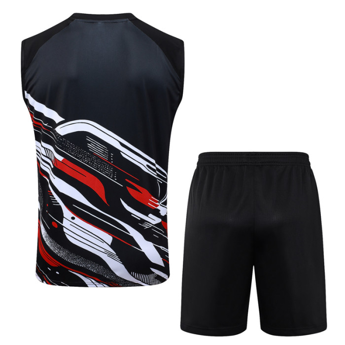2025-26 Sao Paulo Black Tank top and shorts suit#D25159