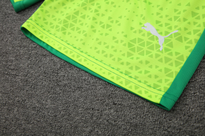 24-25 Palmeiras Fluorescent green Tank top and shorts suit