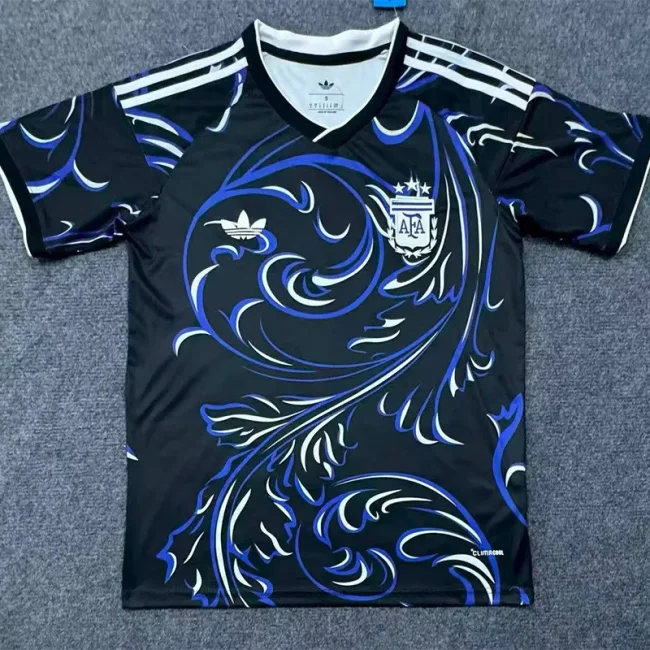 26-27 Argentina Black Fans Soccer Jersey