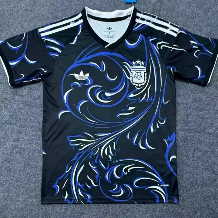 26-27 Argentina Black Fans Soccer Jersey