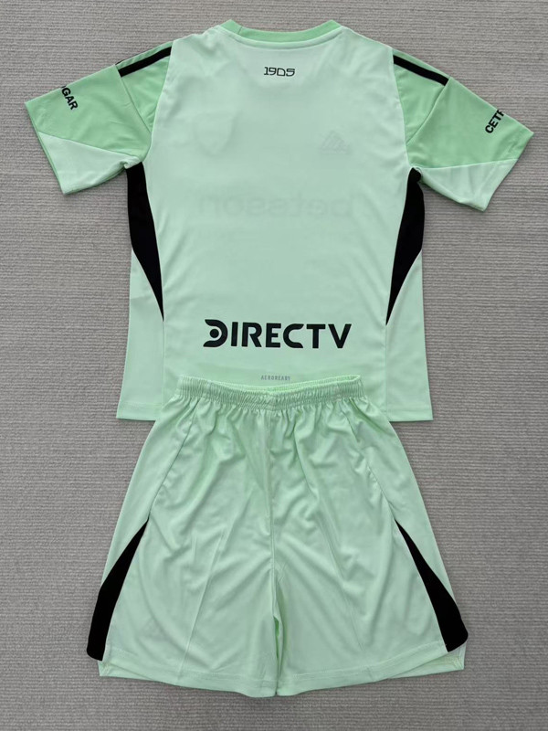 25-26 Boca Juniors Green GoalKeeper Kids Soccer Jersey