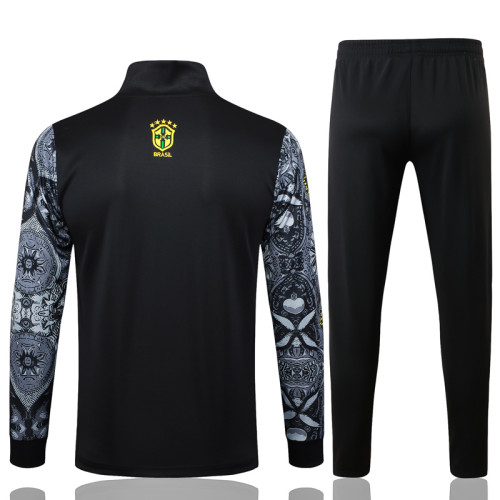 24-25 Brazil Black Jacket Tracksuit #A808(喷墨)