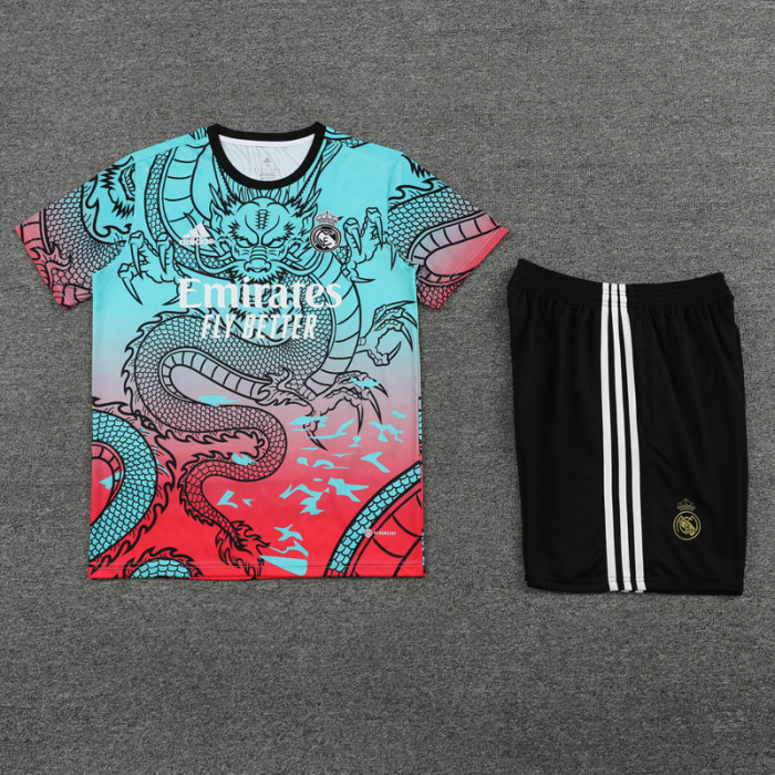 24-25 RMA Green-Red Training Short Suit #龙