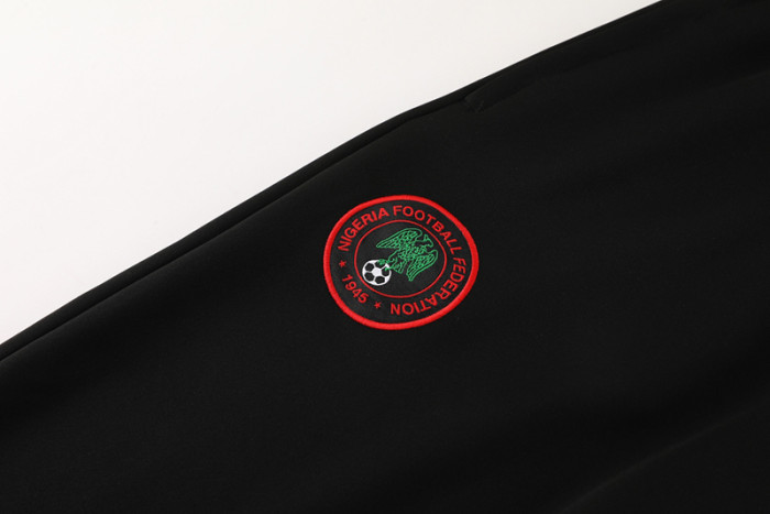 24-25 Nigeria Black Green Jacket Tracksuit #01