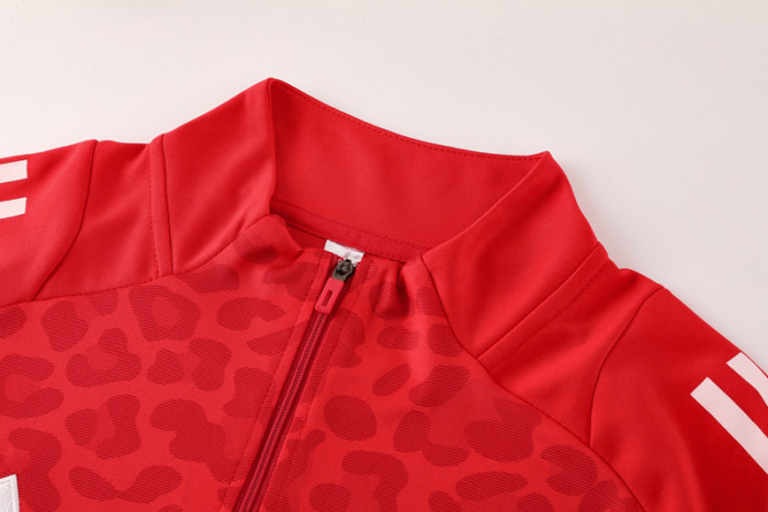 2024 AD Red Half Pull Tracksuit #AB08 (半拉链)