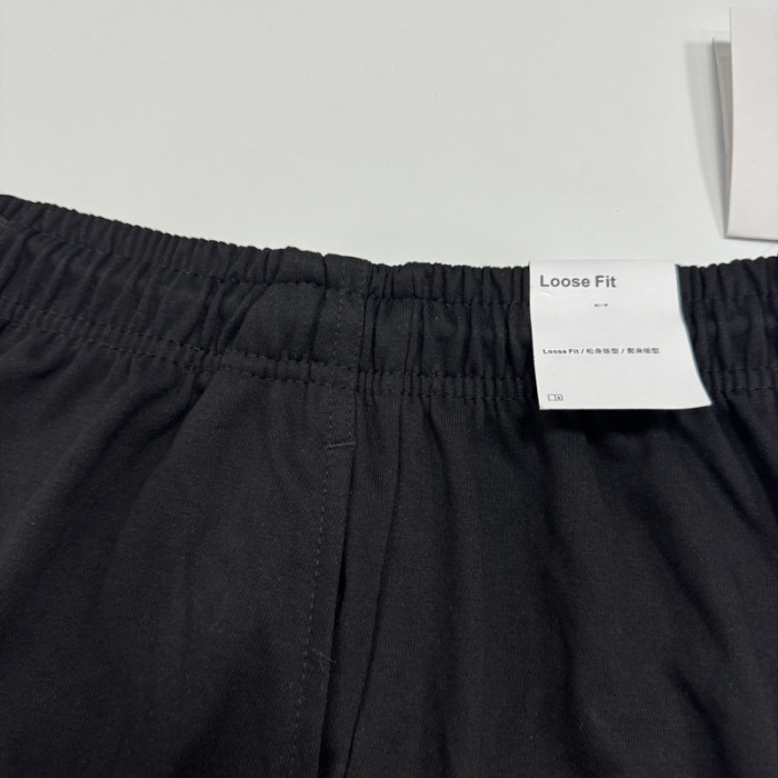 M17 Jordan Black Pure Cotton Fabric Casual Short Pants