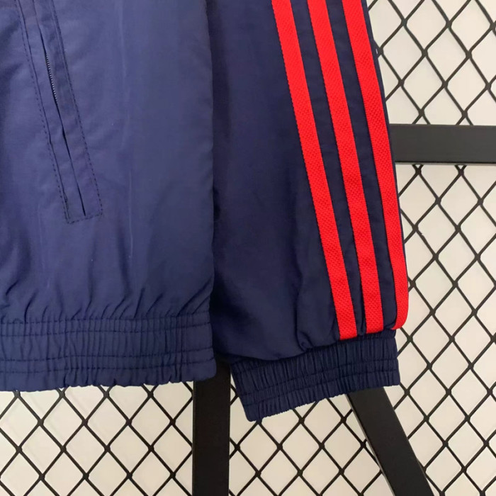 2024 Bayern Royal blue Double Sided Windbreaker (双面风衣)(刺绣)