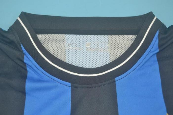 2009-2010 INT Home Long Sleeve Retro Soccer Jersey (长袖)(欧冠决赛字)
