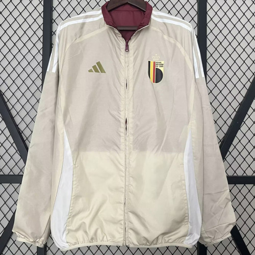 24-25 Belgium Red & Khaki Double Sided Windbreaker (双面风衣)
