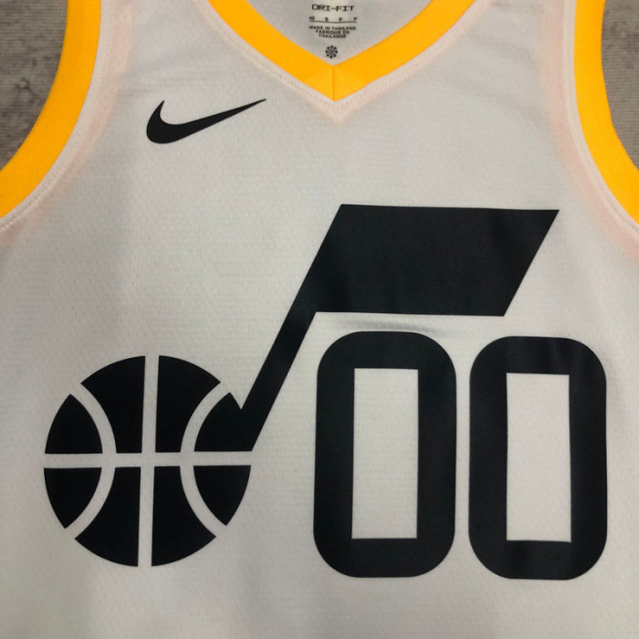 22-23 JAZZ CLARKSON #00 White Top Quality Hot Pressing NBA Jersey