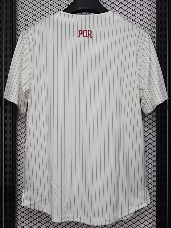 2025-26 Portugal White Casual Edition Baseball Jersey(RONALDO 7)
