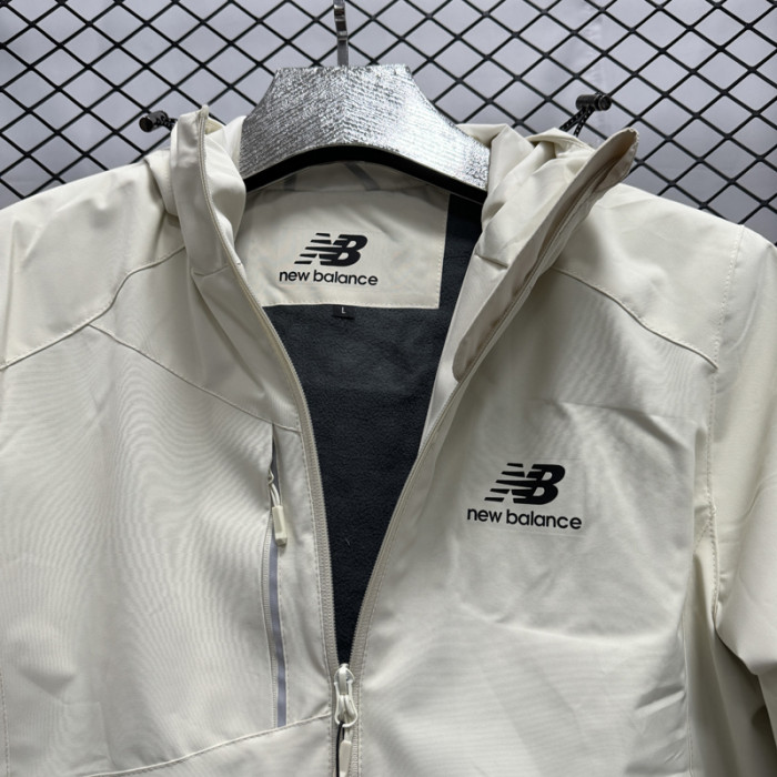 2024 NB Velvet Thickened warm Beige Outdoor Jackets #F8加绒冲锋衣