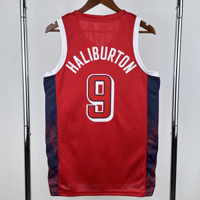 2024 Olympic Game USA HALIBURTON # 9 Red Basketball Jersey