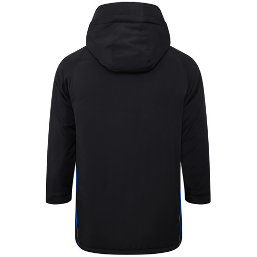 24-25 JUV Black Hooded Windbreaker Fabric Cotton Coat #G227