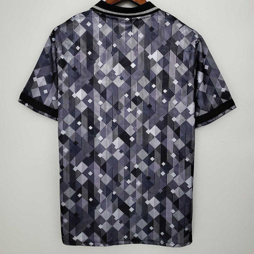 1990 England Away Black Retro Soccer Jersey（带茵宝）