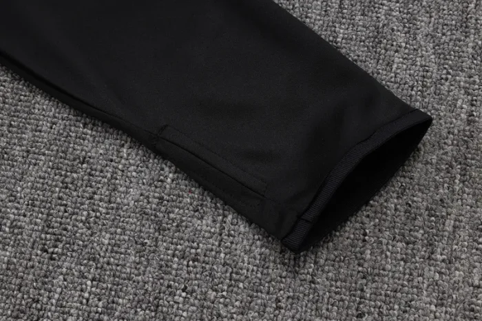 25-26 JUV Black Half Pull Tracksuit #B2557(半拉链)
