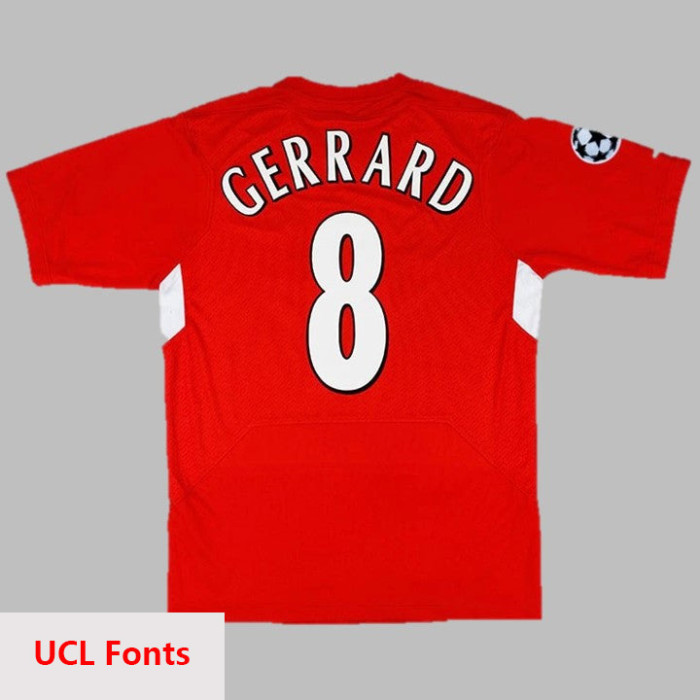 2004-2005 LIV Home Long Sleeve Retro Soccer Jersey (长袖)前带字