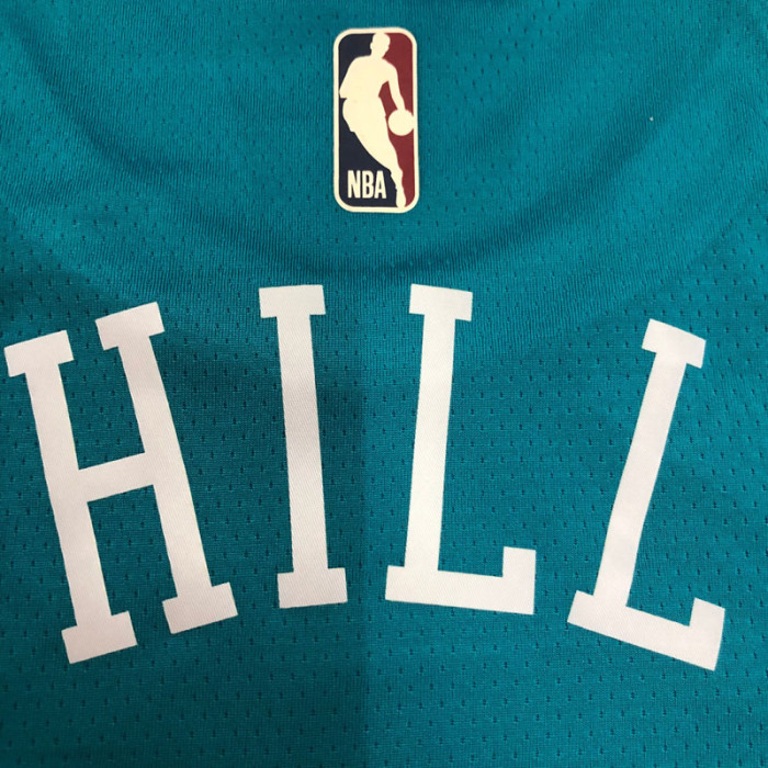 22-23 Pistons HILL #33 Blue Top Quality Hot Pressing NBA Jersey (Retro Logo)