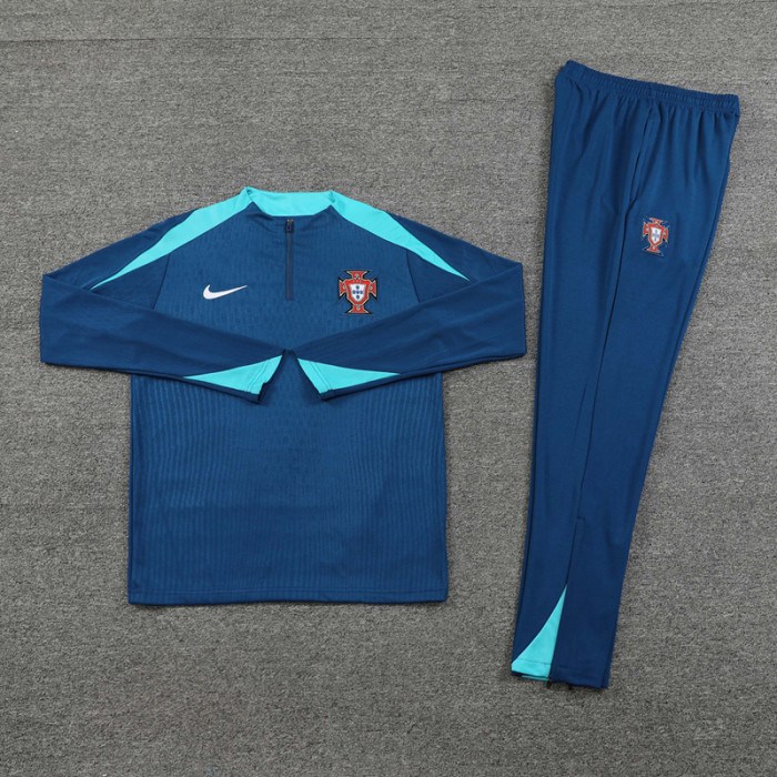 24-25 Portugal Royal blue Half Pull Tracksuit #01(半拉链)