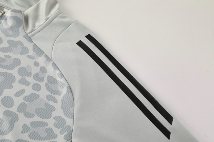 2025 AD Grey Half Pull Tracksuit #AB08 (半拉链)