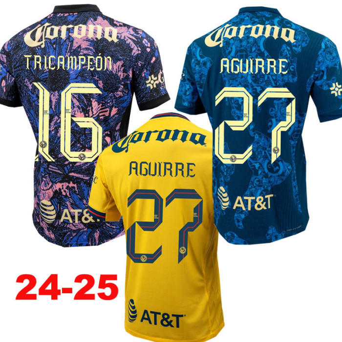 25-26 Club America Blue Player Version Soccer Jersey