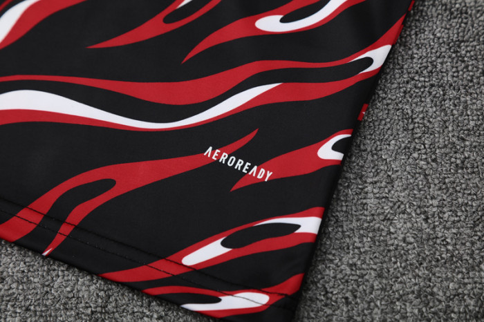 25-26 Man Utd Black red Tank top and shorts suit