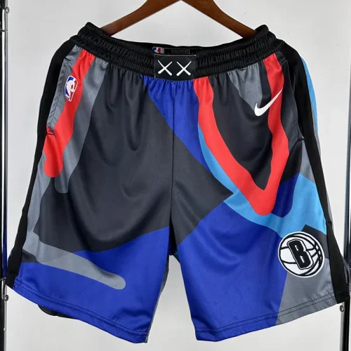 2023-24 NETS Black City Edition Top Quality NBA Pants (涂鸦)