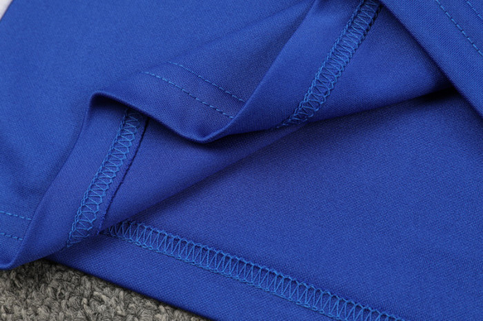 2024 AD Blue Kids Half Pull Tracksuit (童装)(半拉链)
